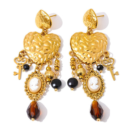 Sacred Heart Charm Earrings - Voisson