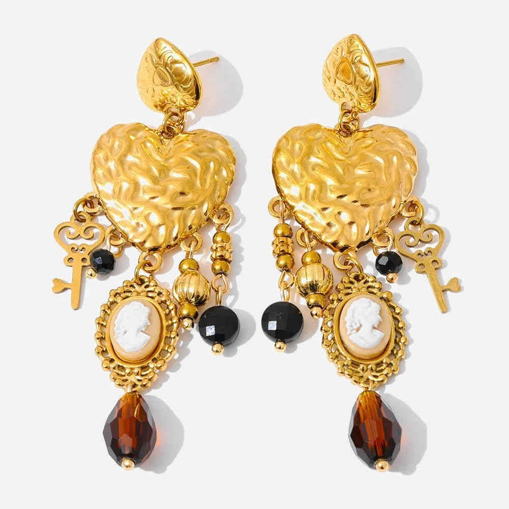 Sacred Heart Charm Earrings - Voisson