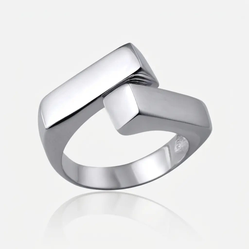 Sculpted Loop 925 Silver Ring - Voisson