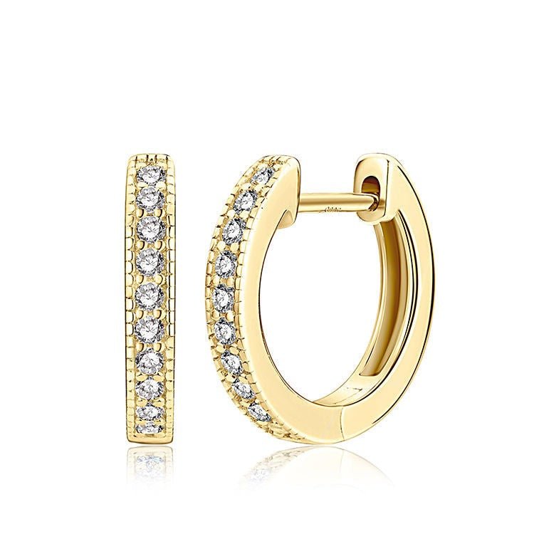 Secrets 0.01Ct Moissanite Hoop Earrings - Voisson