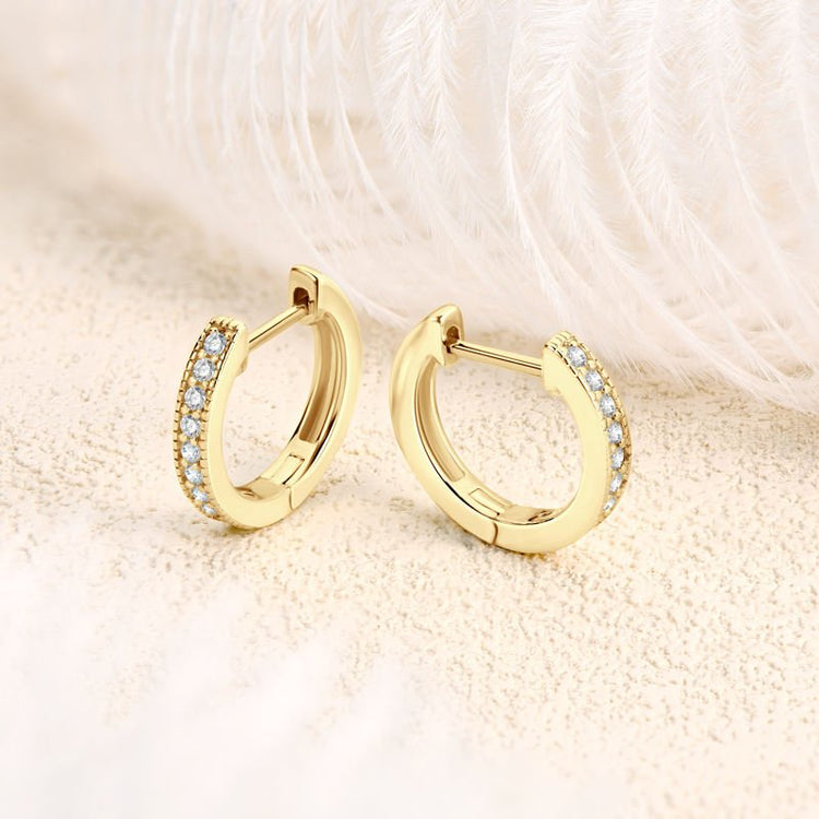 Secrets 0.01Ct Moissanite Hoop Earrings - Voisson