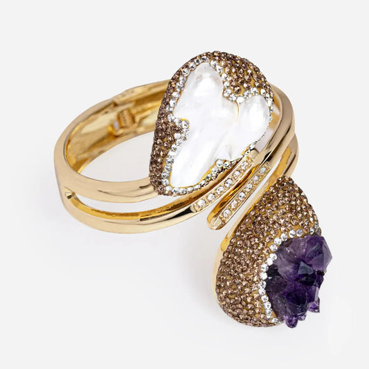 SerenaCharm Crystal Cuff Bracelet - Voisson