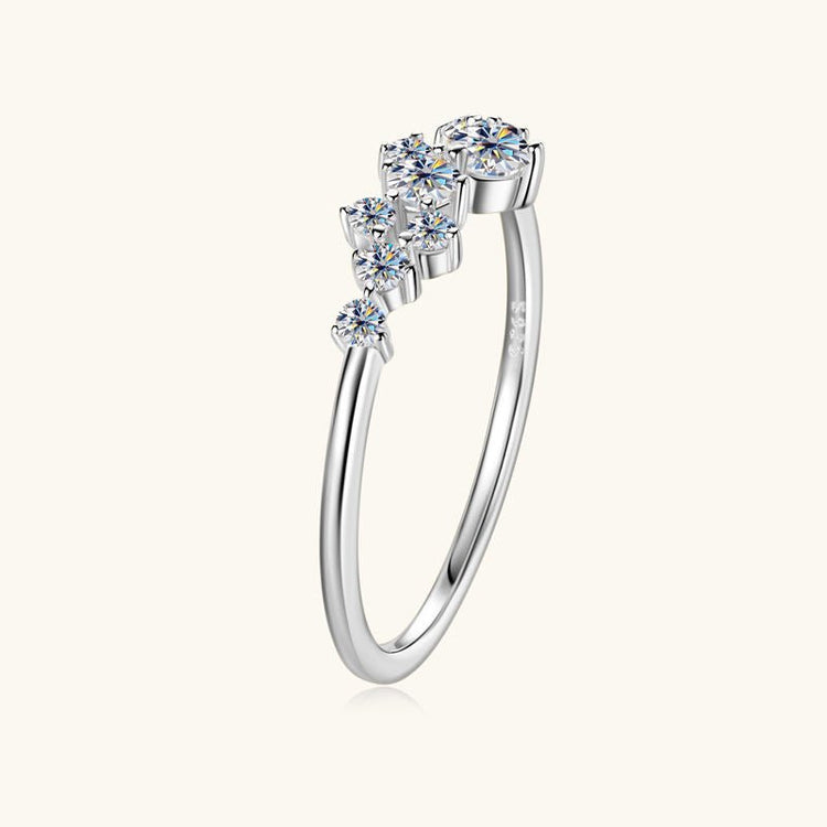 Serenique Moissanite 925 Sterling Silver Band Ring - Voisson