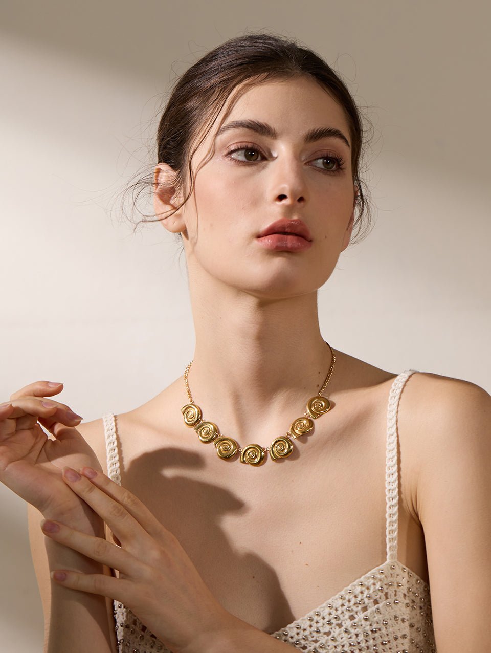 ShellPulse SS 18K Gold Plated Drop Necklace - Voisson