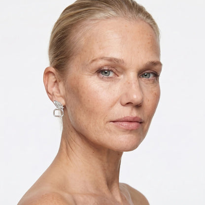 Silver Wing Frame Earrings - Voisson