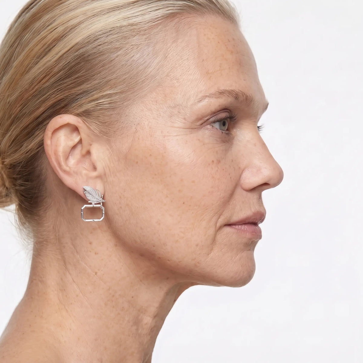 Silver Wing Frame Earrings - Voisson