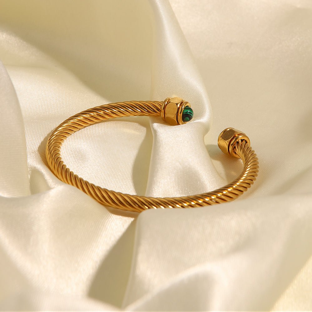 Strata 18K Gold Plated SS Bracelet - Voisson