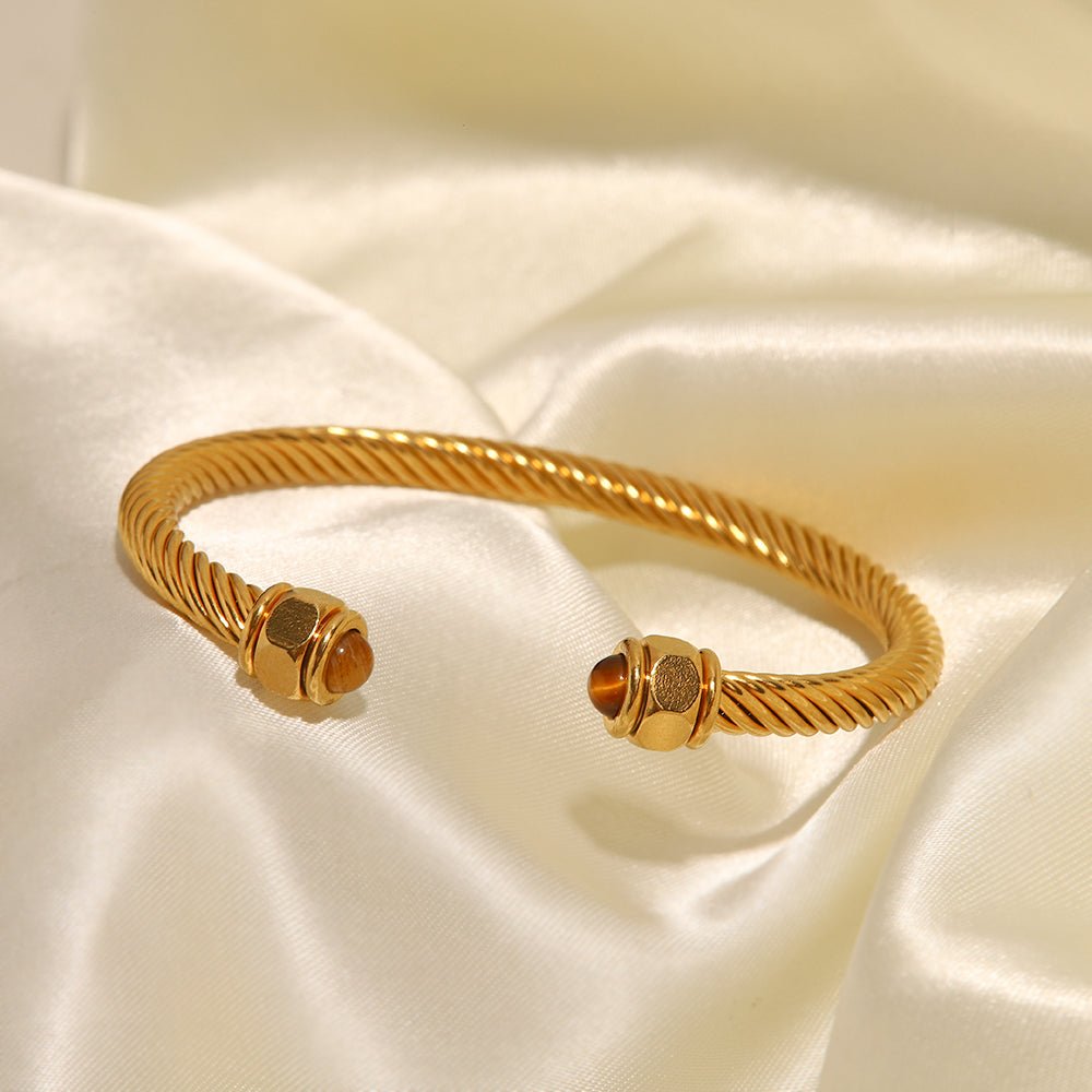 Strata 18K Gold Plated SS Bracelet - Voisson