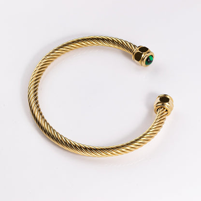 Strata 18K Gold Plated SS Bracelet - Voisson