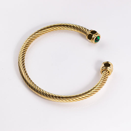 Strata 18K Gold Plated SS Bracelet - Voisson