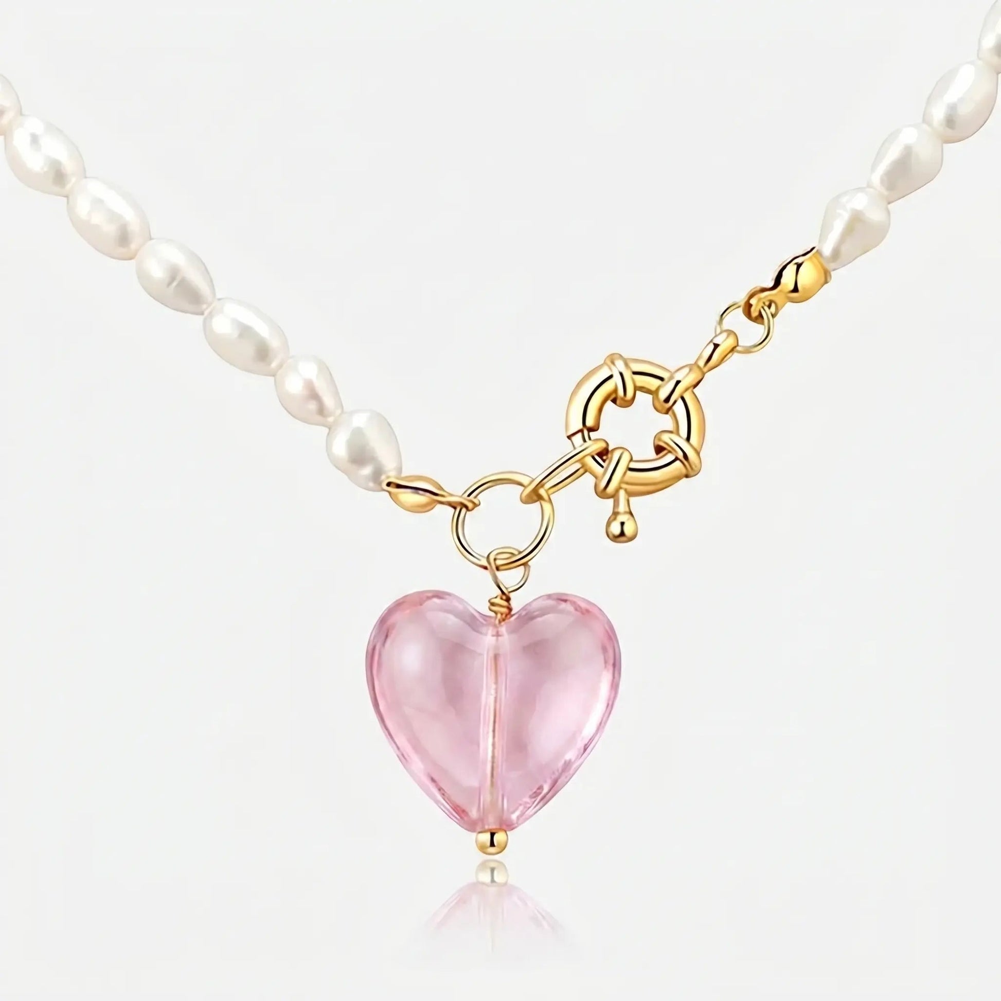 Sweetheart Pearl Charm Necklace - Voisson
