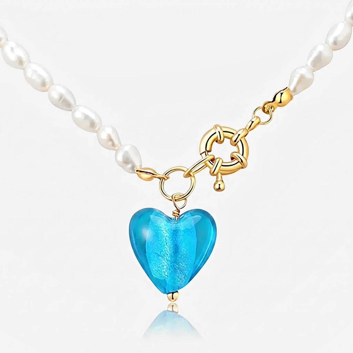 Sweetheart Pearl Charm Necklace - Voisson