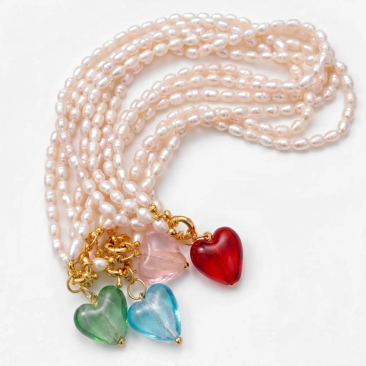Sweetheart Pearl Charm Necklace - Voisson