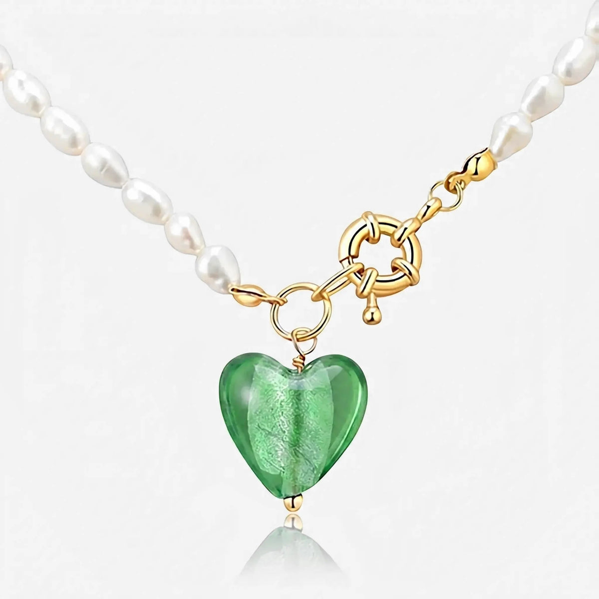 Sweetheart Pearl Charm Necklace - Voisson