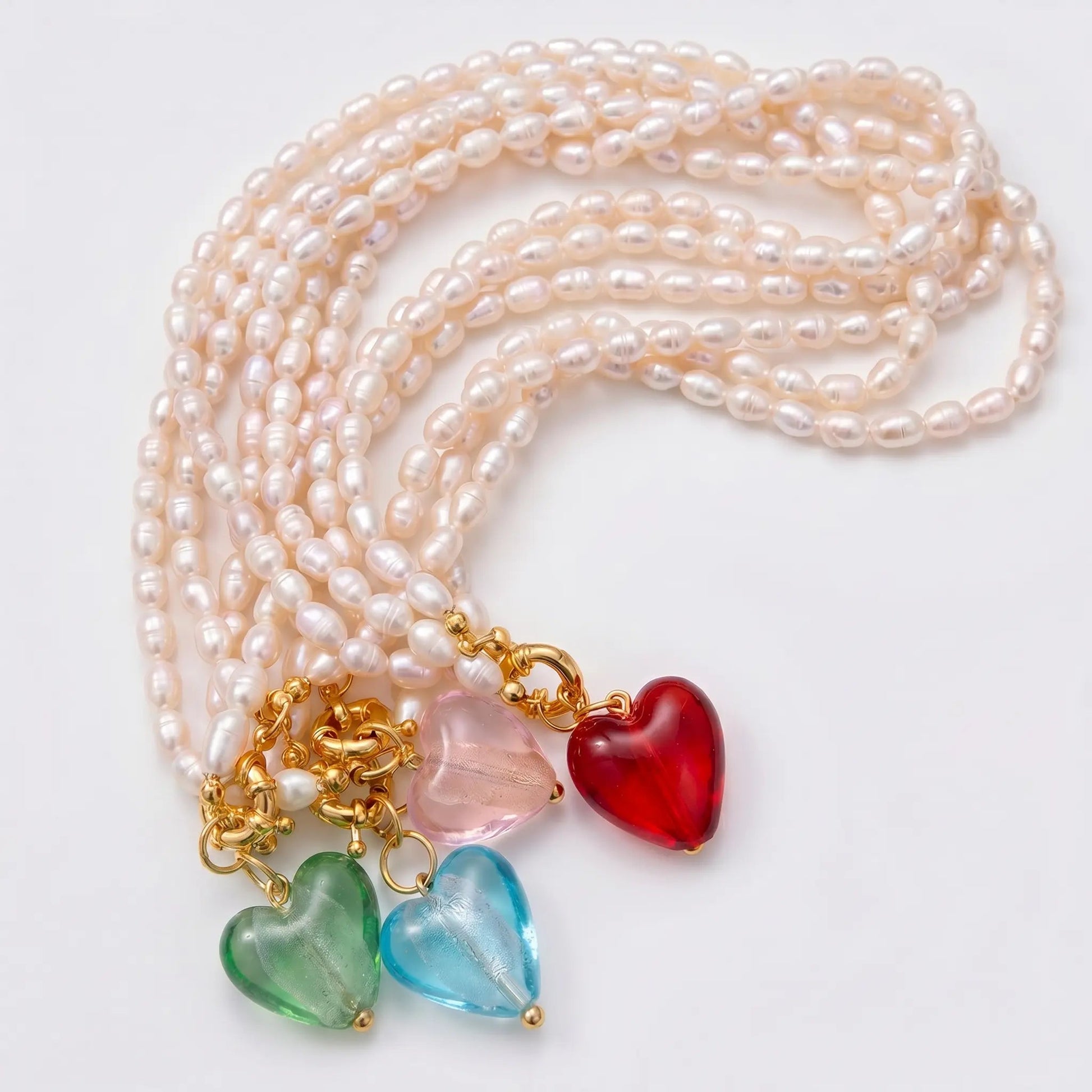 Sweetheart Pearl Charm Necklace - Voisson