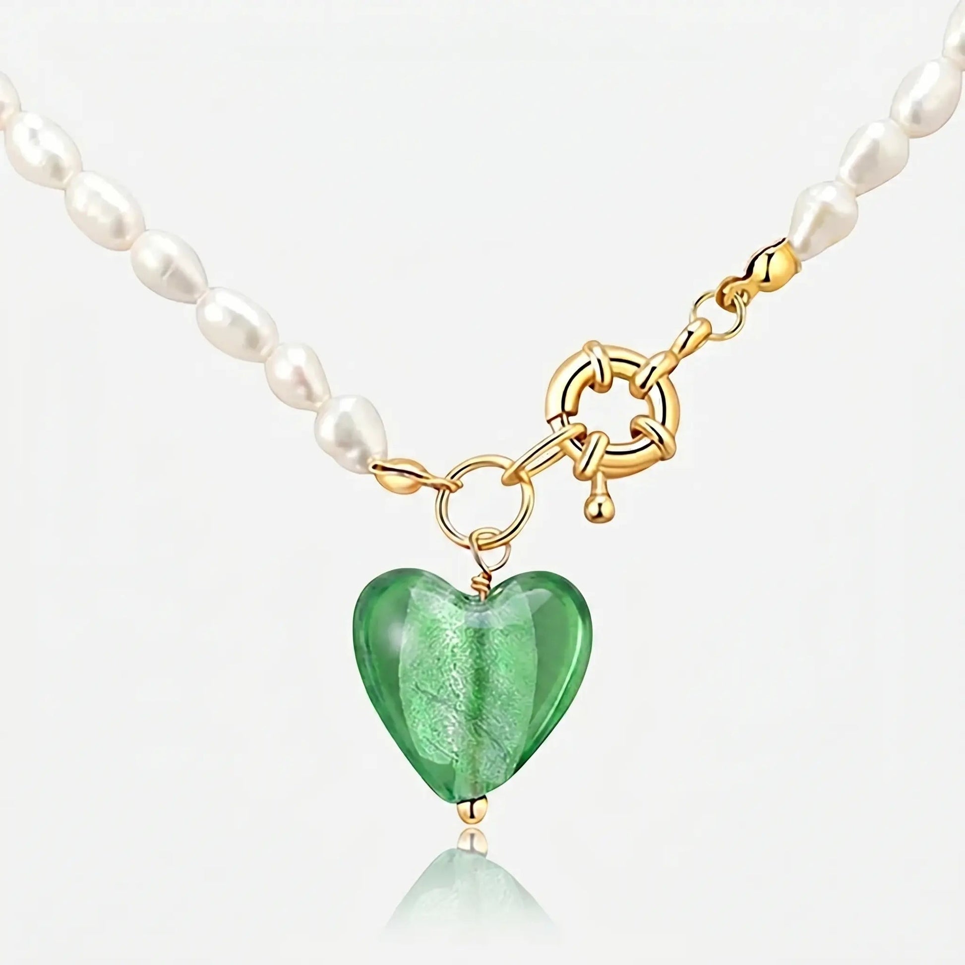 Sweetheart Pearl Charm Necklace - Voisson