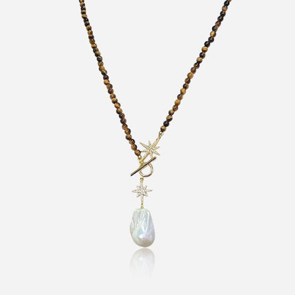 Tiger Pearl Star Necklace - Voisson