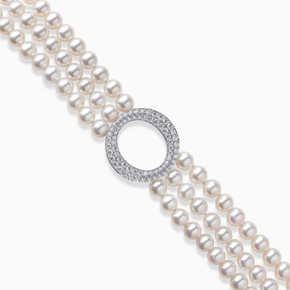 Timeless Circle Pearl Necklace - Voisson