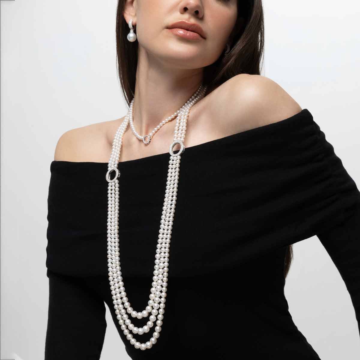 Timeless Circle Pearl Necklace - Voisson