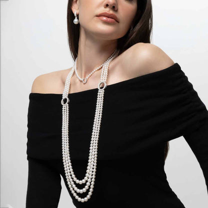 Timeless Circle Pearl Necklace - Voisson