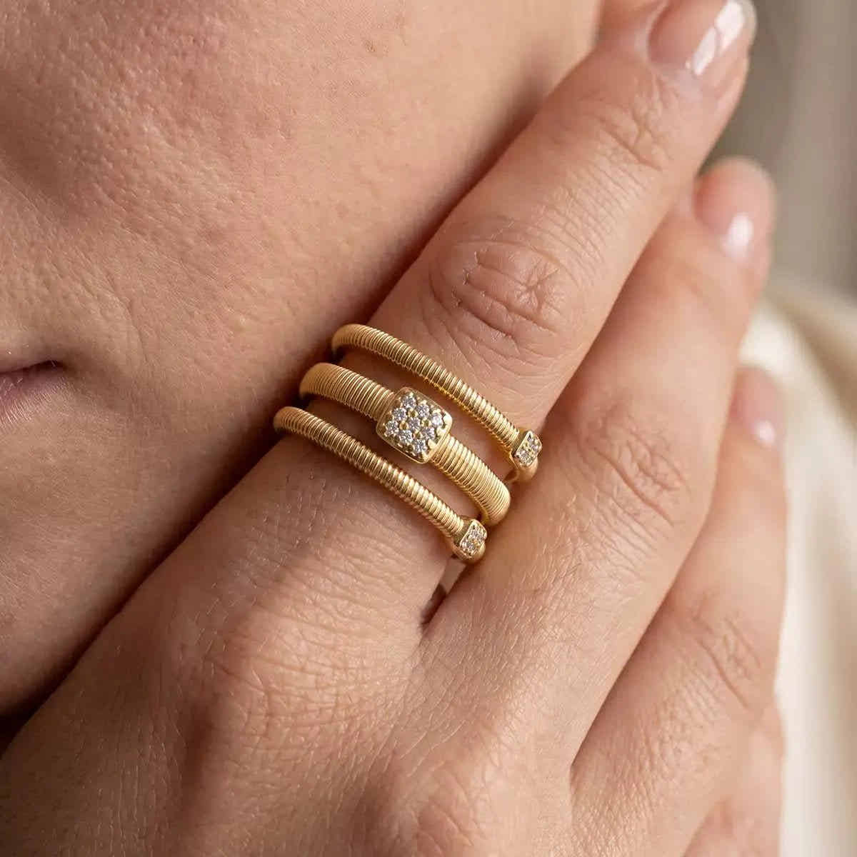Triple Wrap 925 Silver Ring - Voisson
