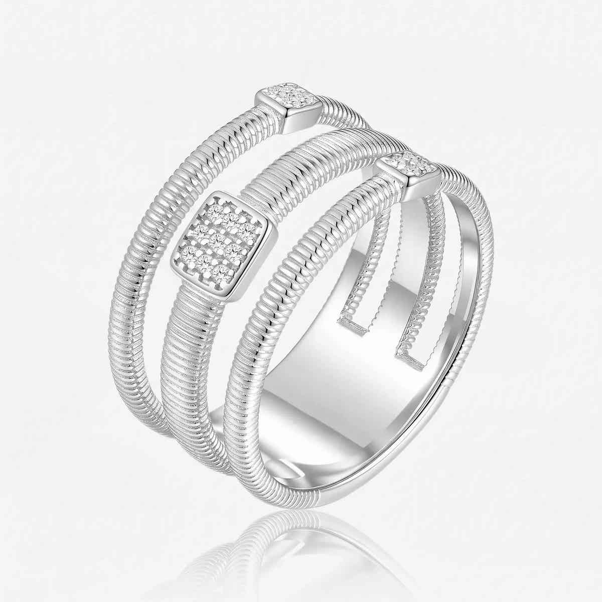 Triple Wrap 925 Silver Ring - Voisson