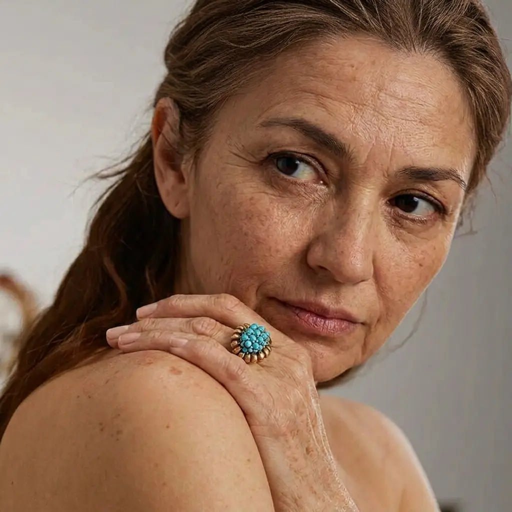 Turquoise Bloom Vintage Ring - Voisson