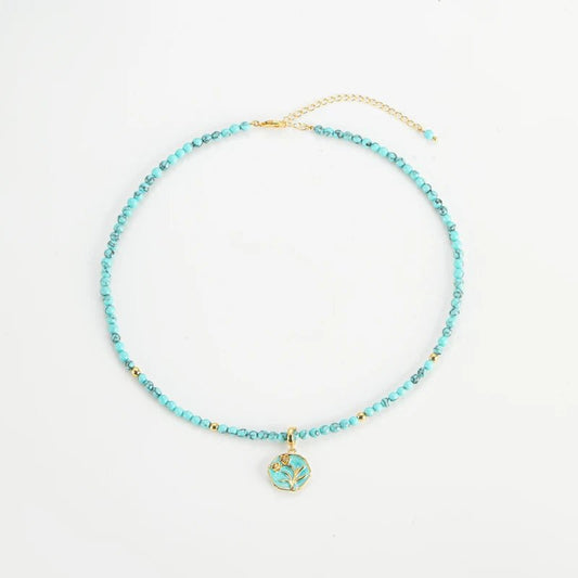 Turquoise Garden Charm Necklace - Voisson