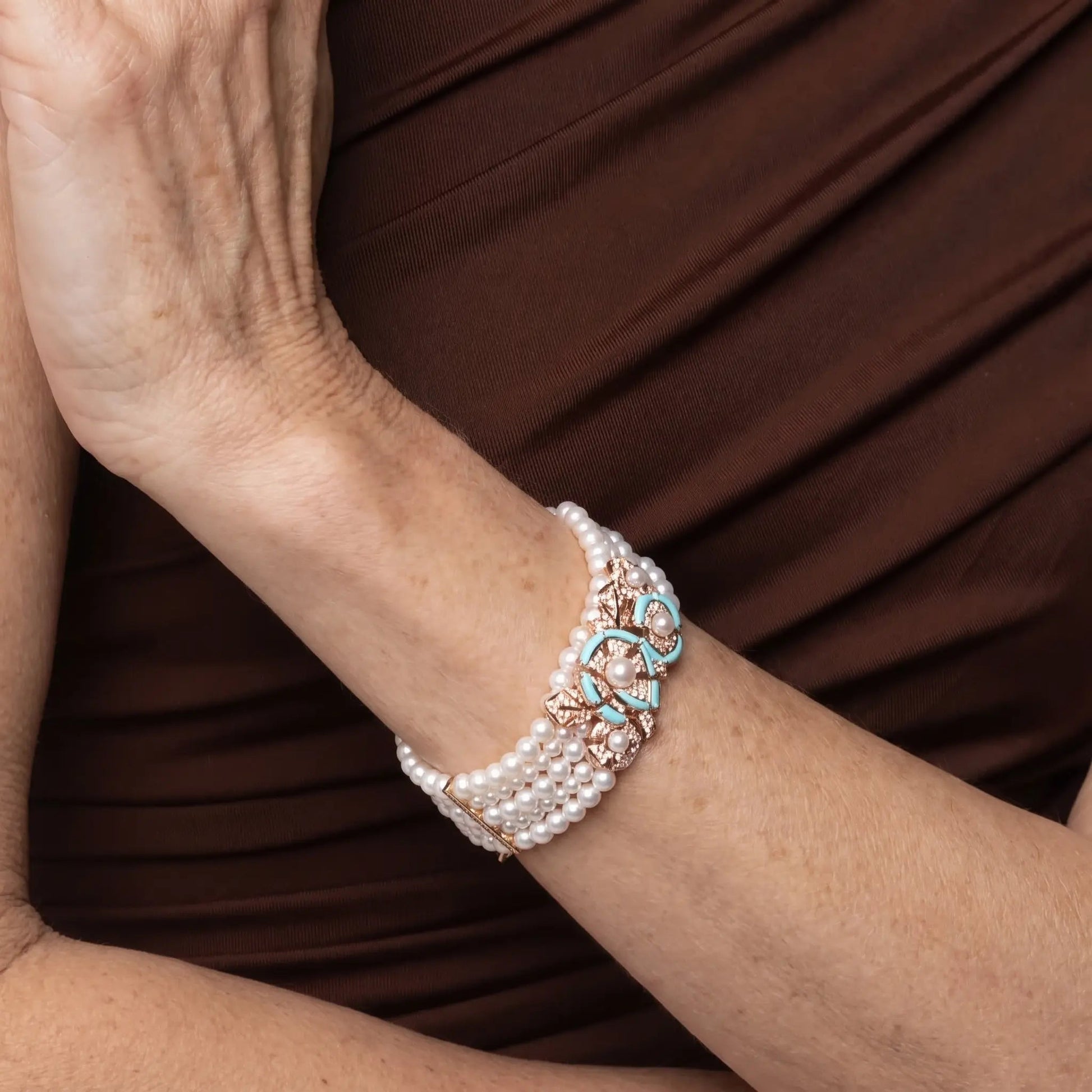 Turquoise Royale Pearl Bracelet - Voisson