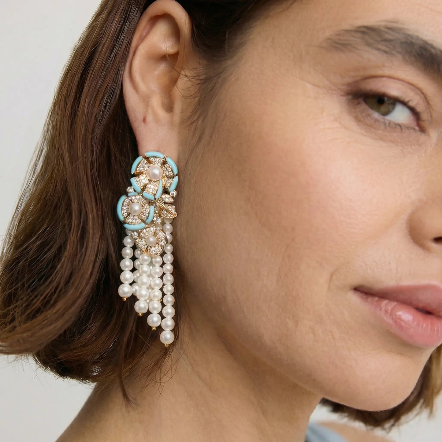 Turquoise Royale Pearl Earrings - Voisson