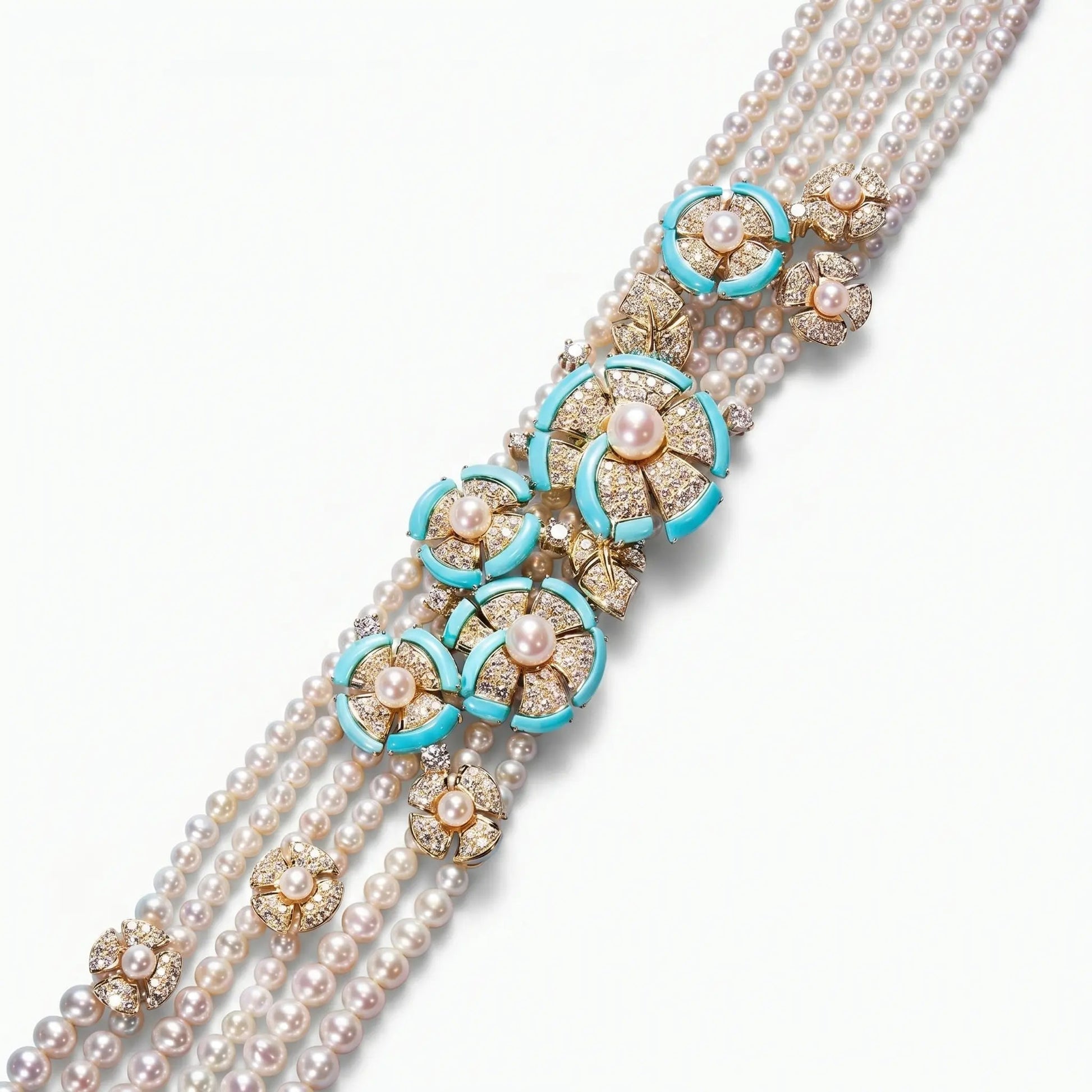 Turquoise Royale Pearl Necklace - Voisson