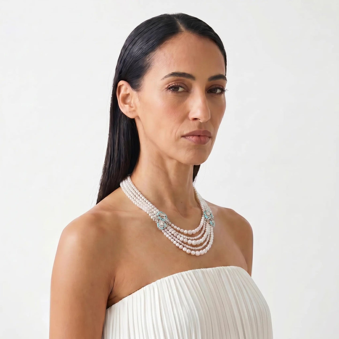 Turquoise Royale Pearl Necklace - Voisson