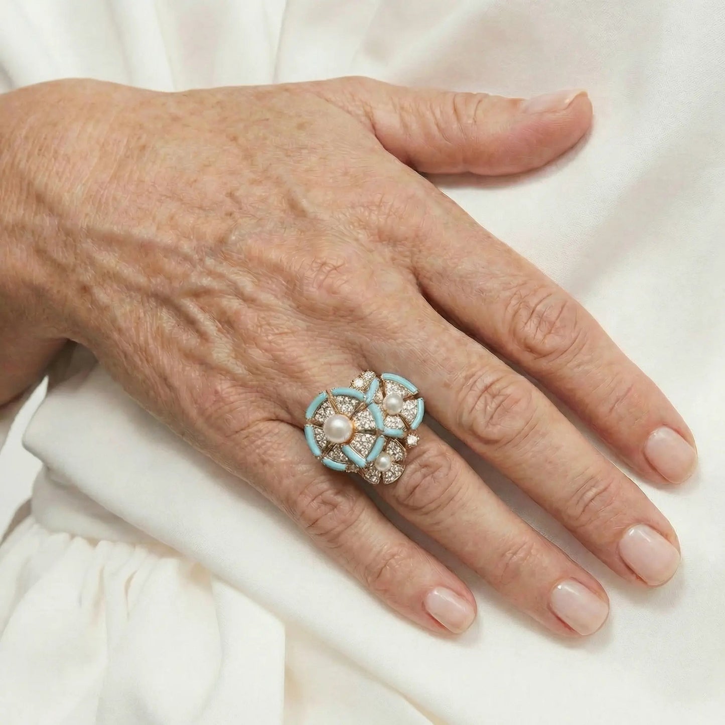 Turquoise Royale Pearl Ring - Voisson