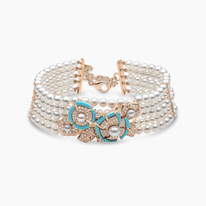 Turquoise Symphony Pearl Bracelet - Voisson