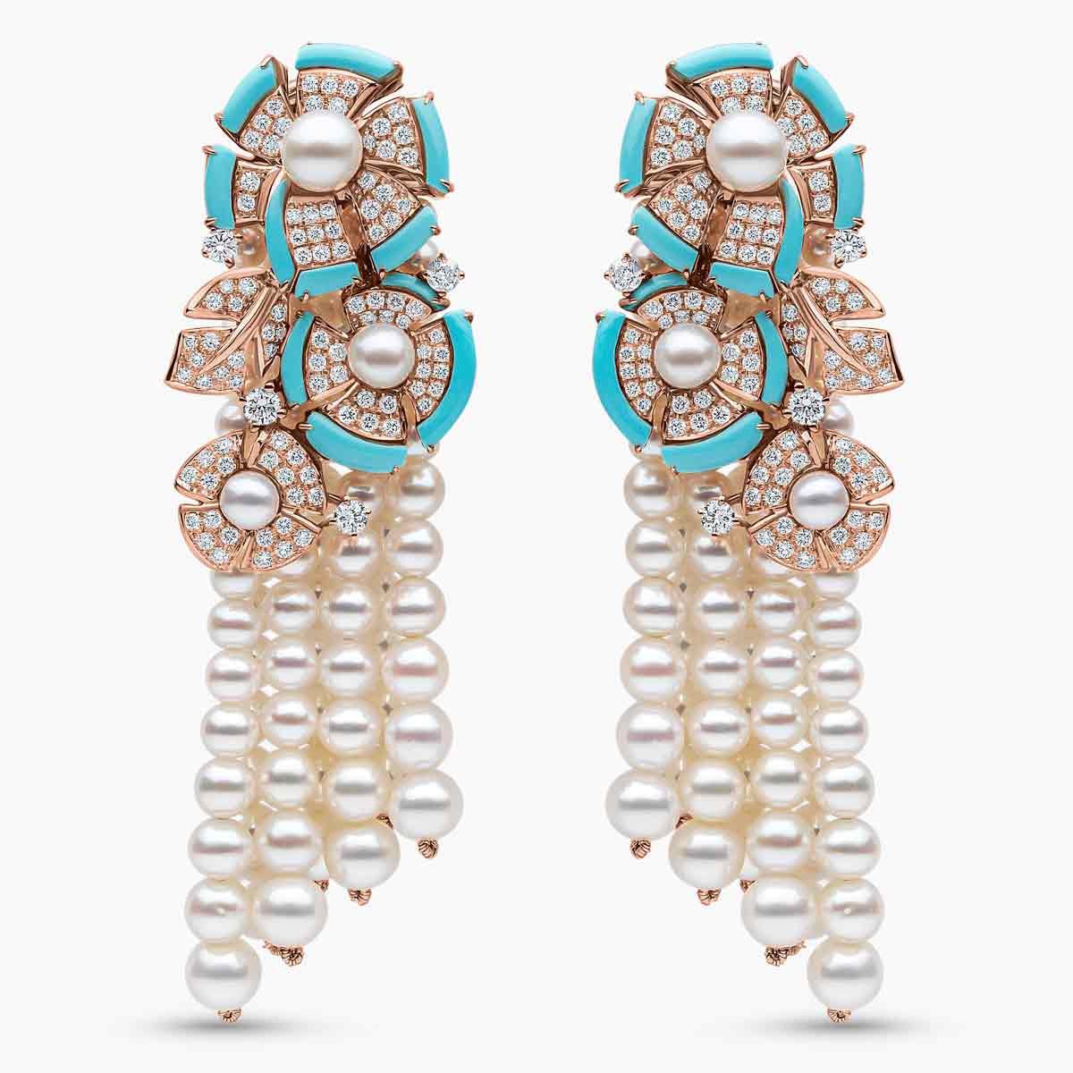 Turquoise Symphony Pearl Earrings - Voisson