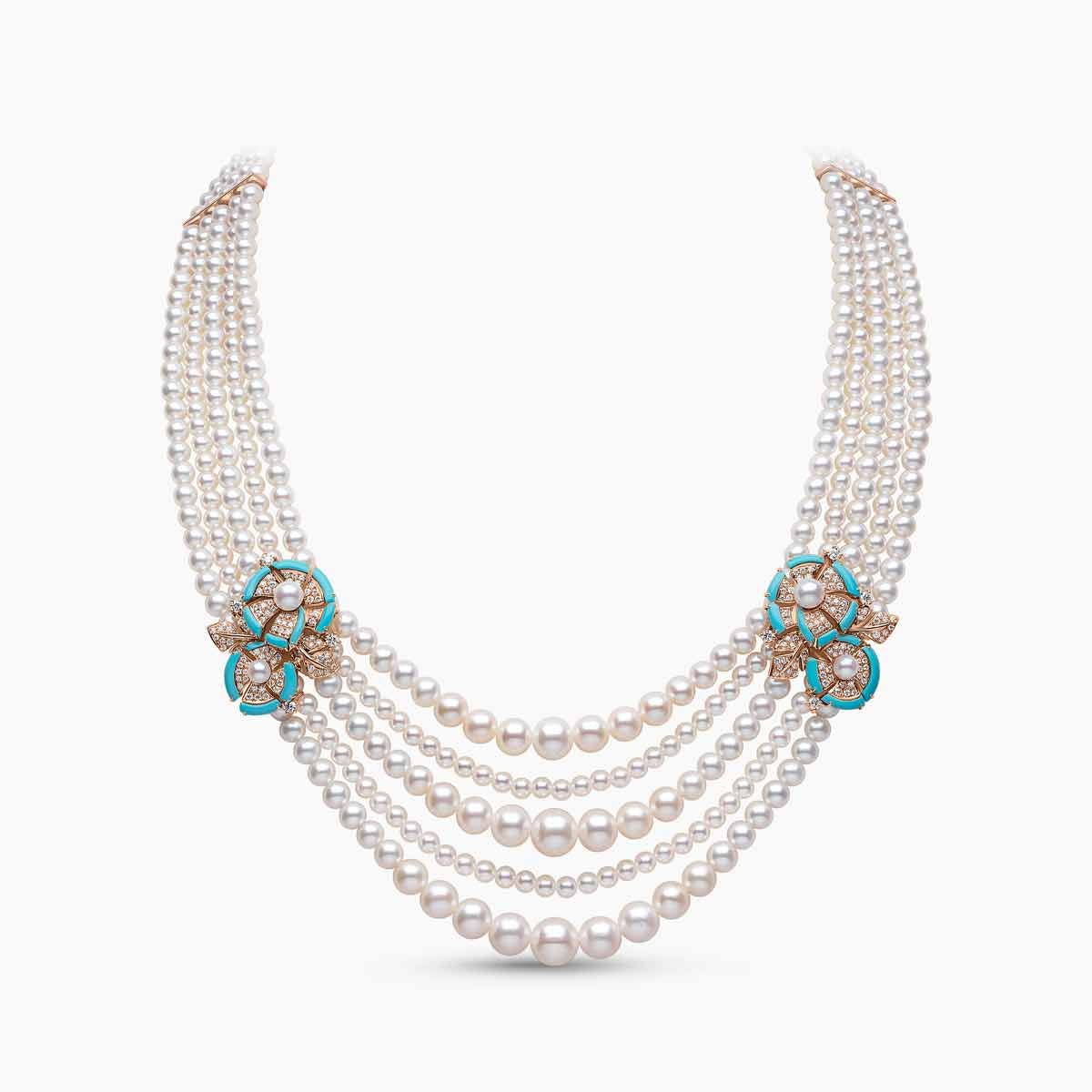 Turquoise Symphony Pearl Necklace - Voisson