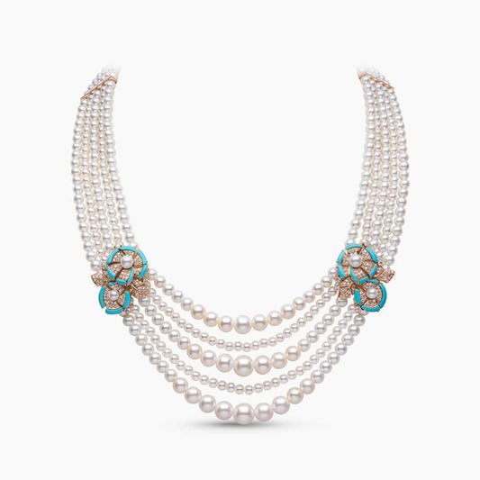 Turquoise Symphony Pearl Necklace - Voisson