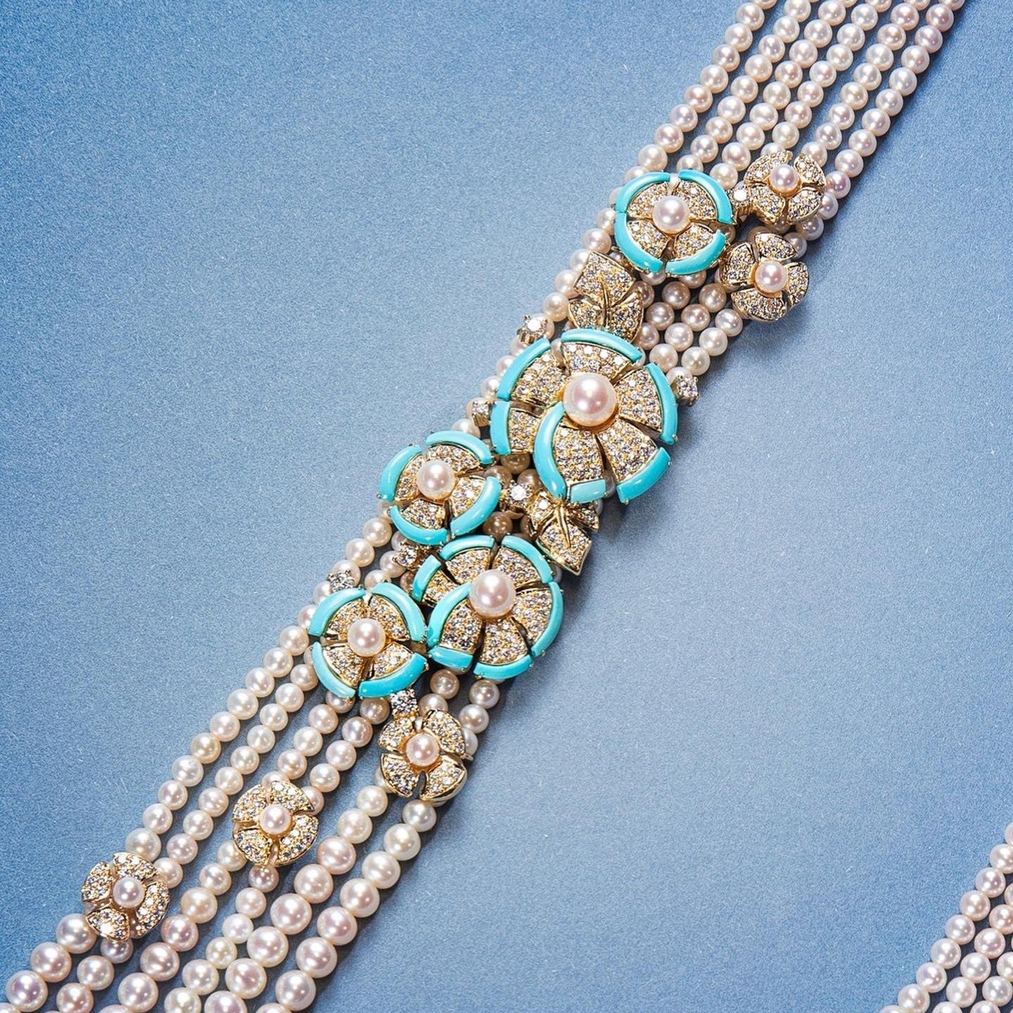Turquoise Symphony Pearl Necklace - Voisson