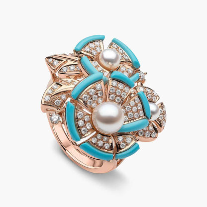 Turquoise Symphony Pearl Ring - Voisson