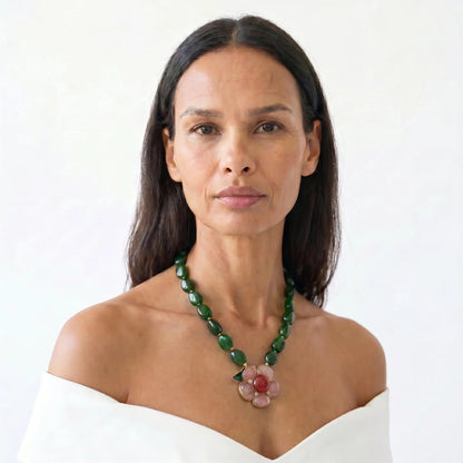 Verdant Bloom Vintage Necklace - Voisson