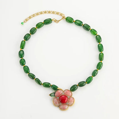 Verdant Bloom Vintage Necklace - Voisson