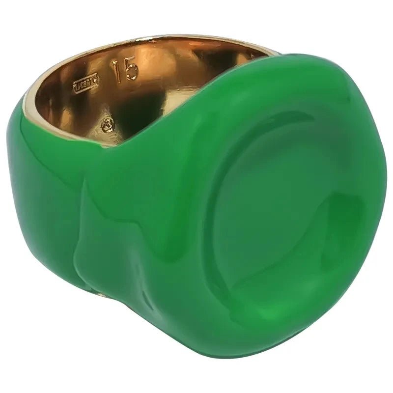 VerdeVision Enamel Art Ring - Voisson