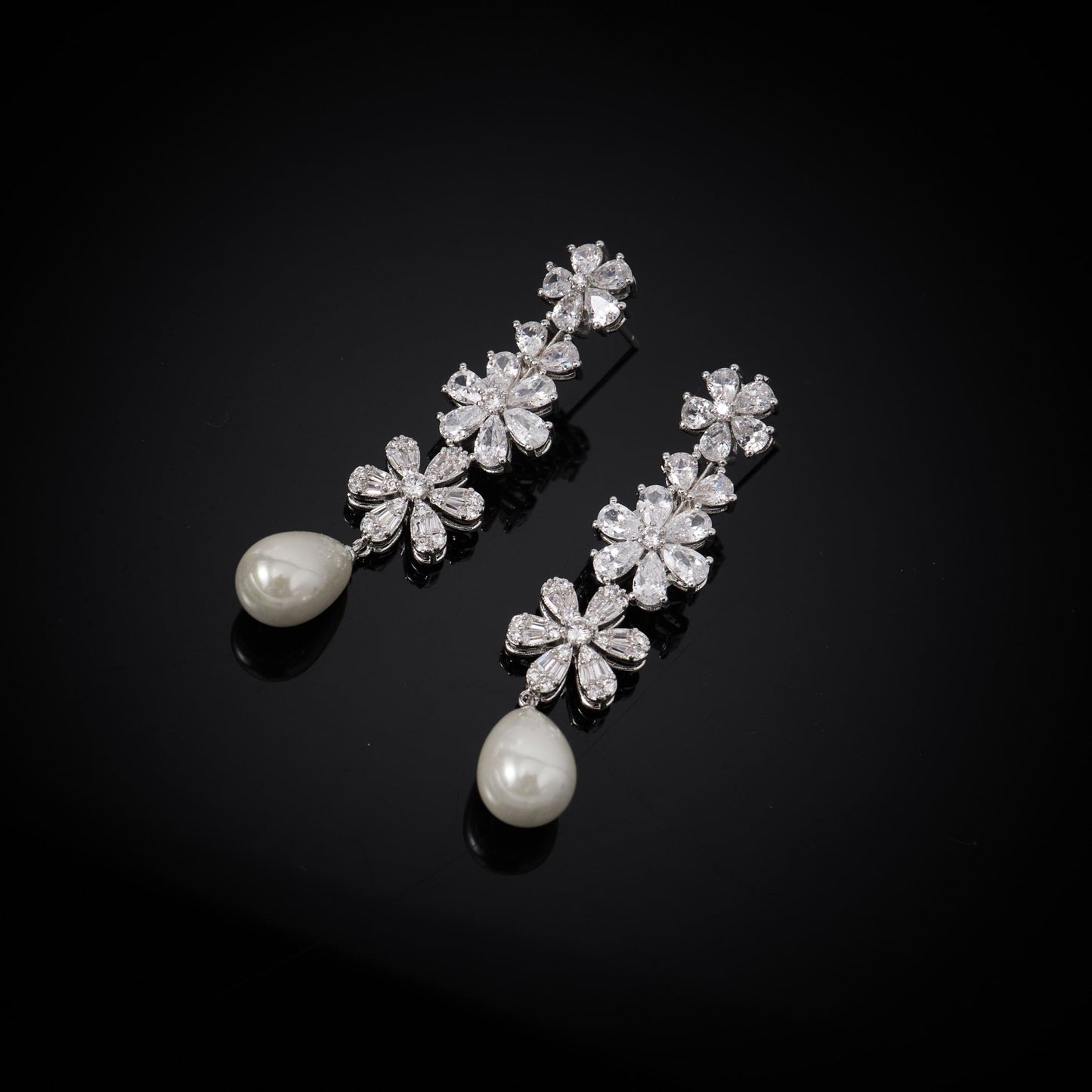 Vienna Bridal Blossom Earrings - Voisson