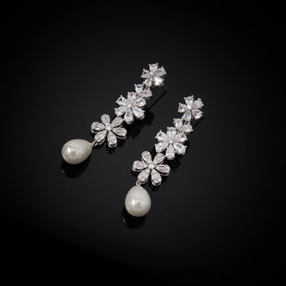 Vienna Bridal Blossom Earrings - Voisson
