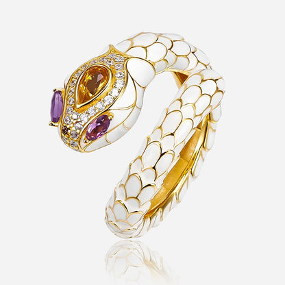 White Viper 925 Silver Ring - Voisson