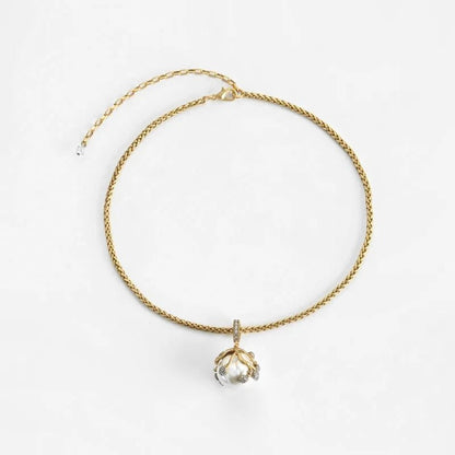 Wildflower Pearl Crown Necklace - Voisson