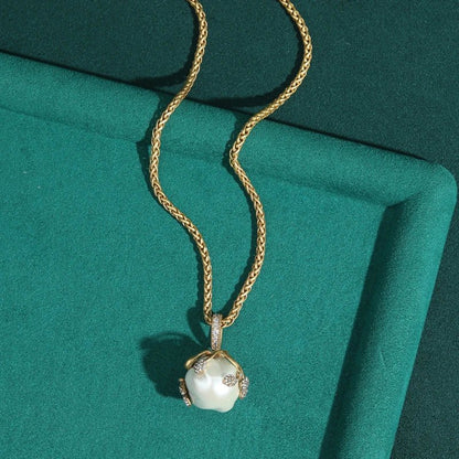 Wildflower Pearl Crown Necklace - Voisson