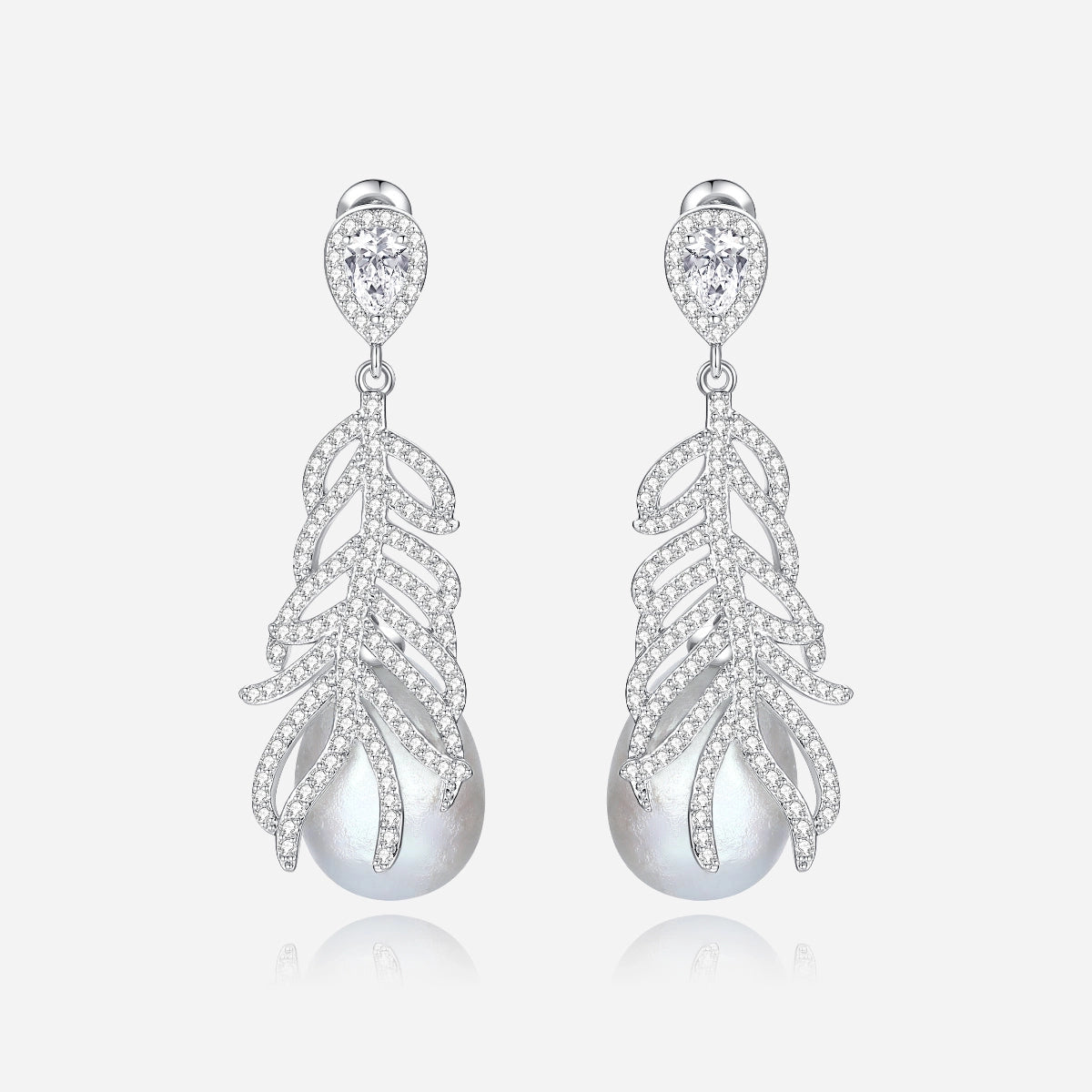 Willow Pearl Drop Earrings - Voisson