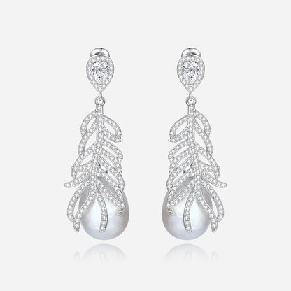 Willow Pearl Drop Earrings - Voisson