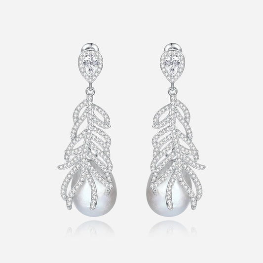 Willow Pearl Drop Earrings - Voisson